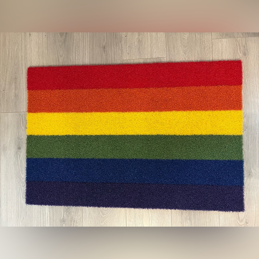 Vibrant Rainbow Door Mat
